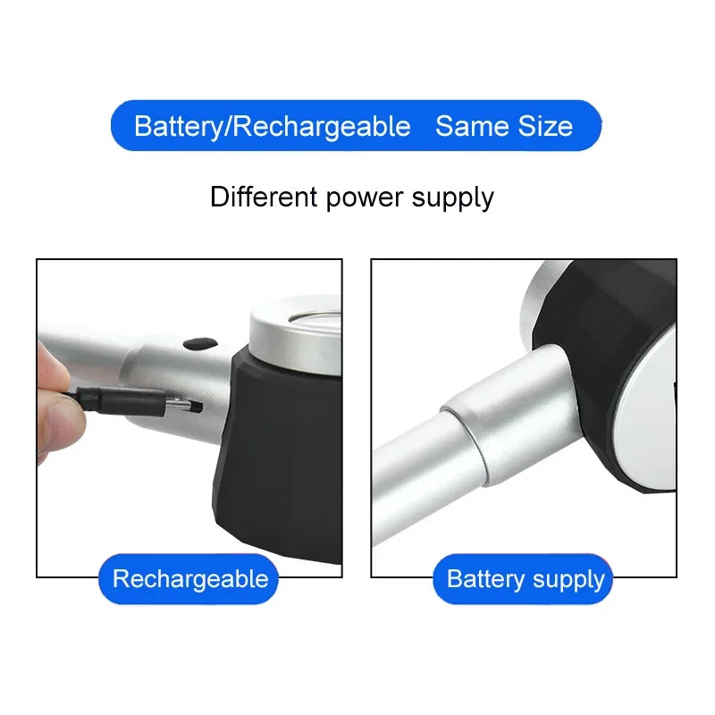 30X LED UV Magnifier Loupe with Scale Metal Handheld
