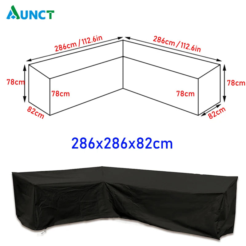 Waterproof V Shape Outdoor Sofa Cover Garden Rattan Corner Furniture Dustproof Rain Snow Protector
