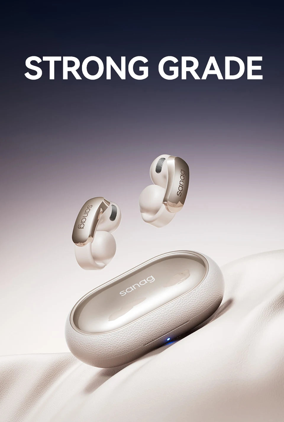 S9S AI Free Clip OWS Headphones Bluetooth 5.4 Earphones AI Assistant Wireless Headset IPX4 Stretchable Ear Bridge