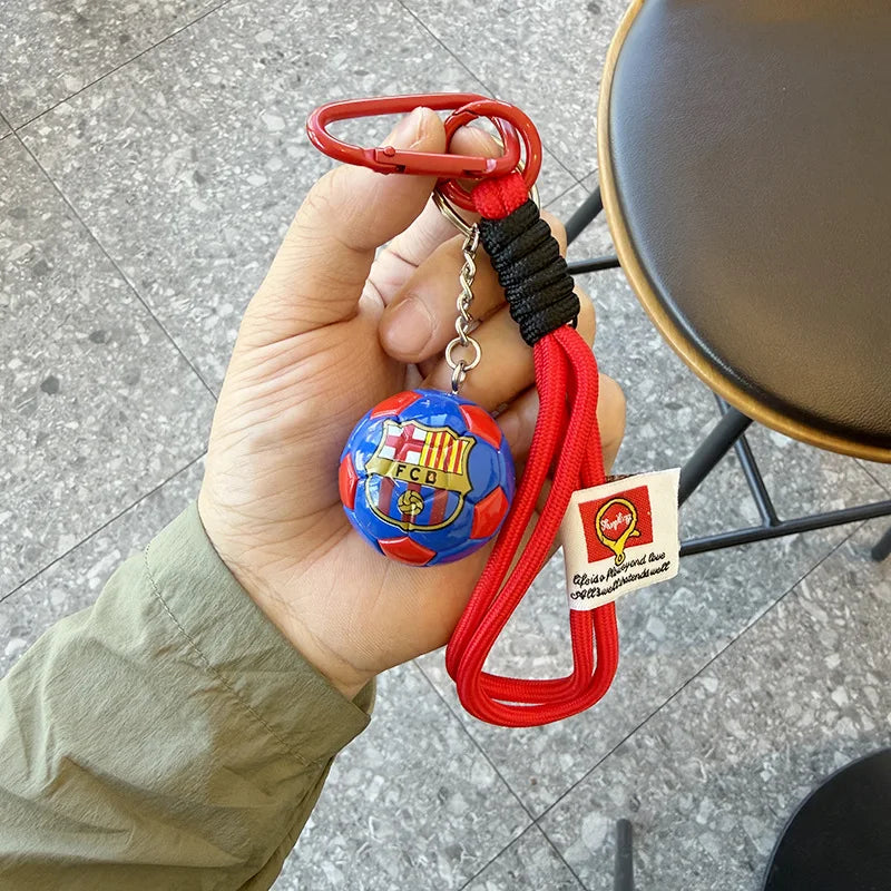 Football Club PU Keychain Soccer Fan Backpack Charm Collectible Gift