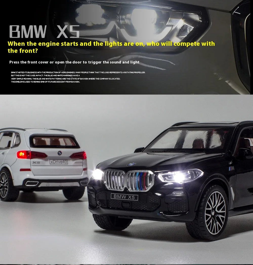 1/32 Scale BMW X5 SUV Alloy Car Diecast Model Pull Back  Toy Collection Of Hobby Decorative Fine Ornaments Gifts