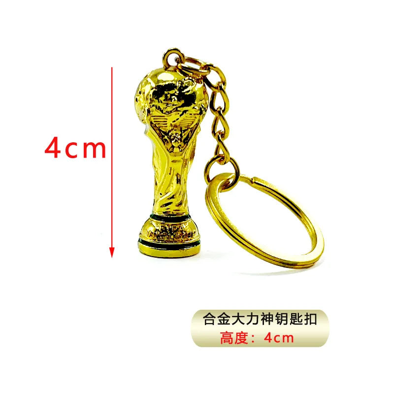 2026 Football Trophy Keychain Soccer Fan Backpack Charm Collectible
