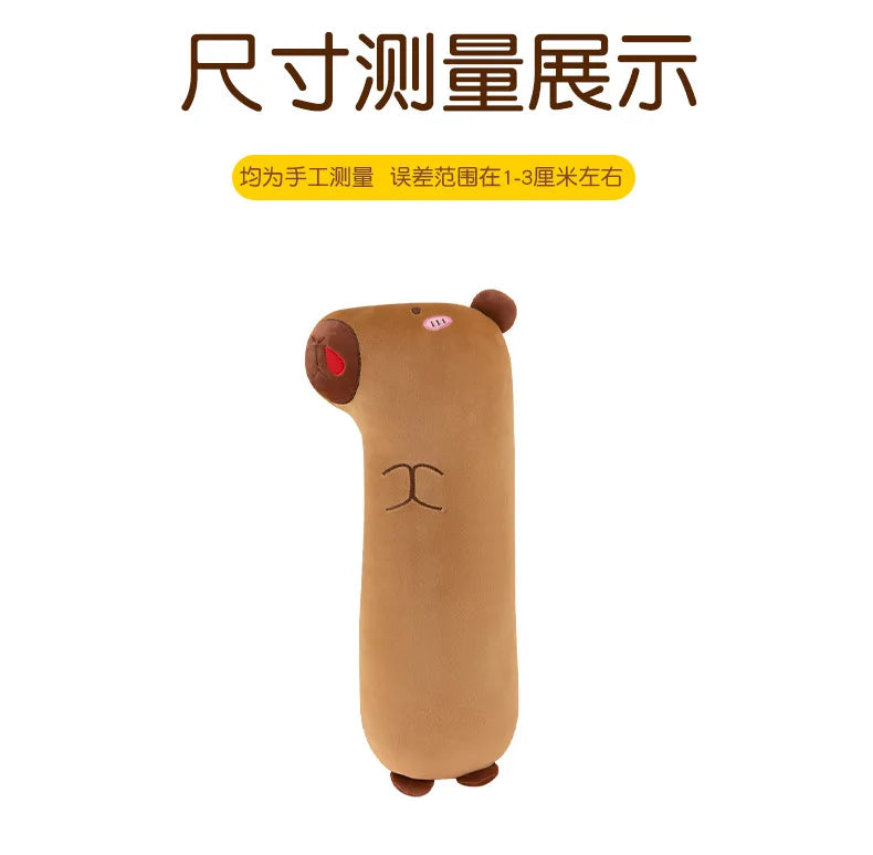 65/85/105cm Kawaii Capybara Plush Long Pillow Toys Sleeping Pillow Soft Cartoon Stuffed Animal Capibala Dolls Kids Children Gift