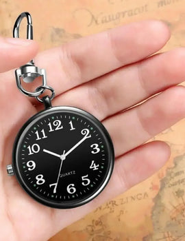 Moveable Pointer Watch Keychain for Women Men Trendy Electronic Clock Key Chain Child Gift Car Key Ring Accessories