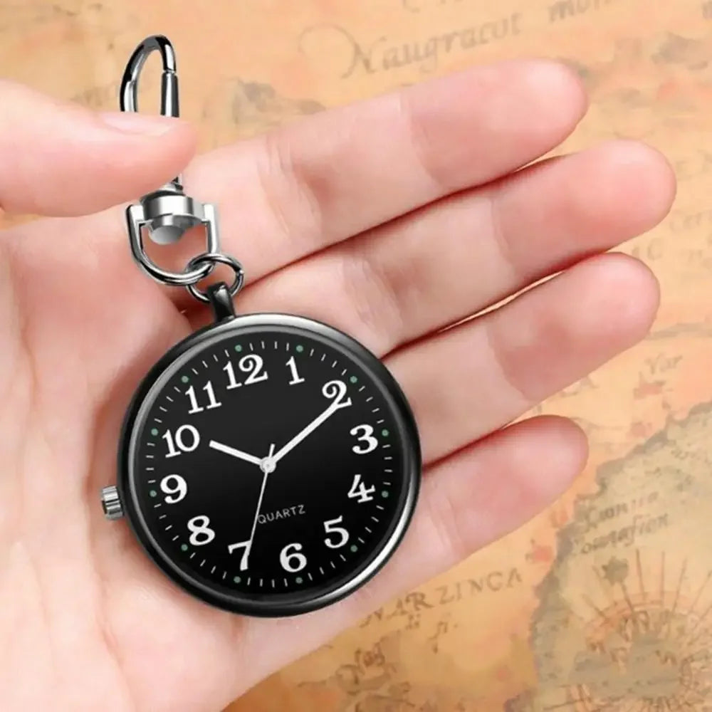 Moveable Pointer Watch Keychain for Women Men Trendy Electronic Clock Key Chain Child Gift Car Key Ring Accessories