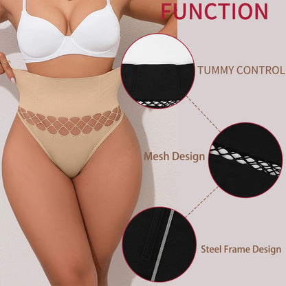 Seamless Thong Shapewear for Women Tummy Control Body Shaper Panties Girdle High Waist Shaping Slimming Underwear