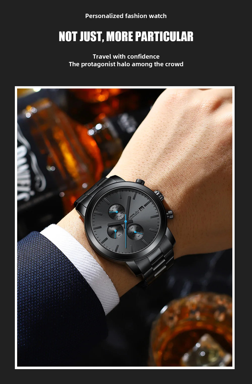 Luxury Man Watch High Quality Waterproof Chronograph Wristwatch Quartz Casual Clock relogio masculino