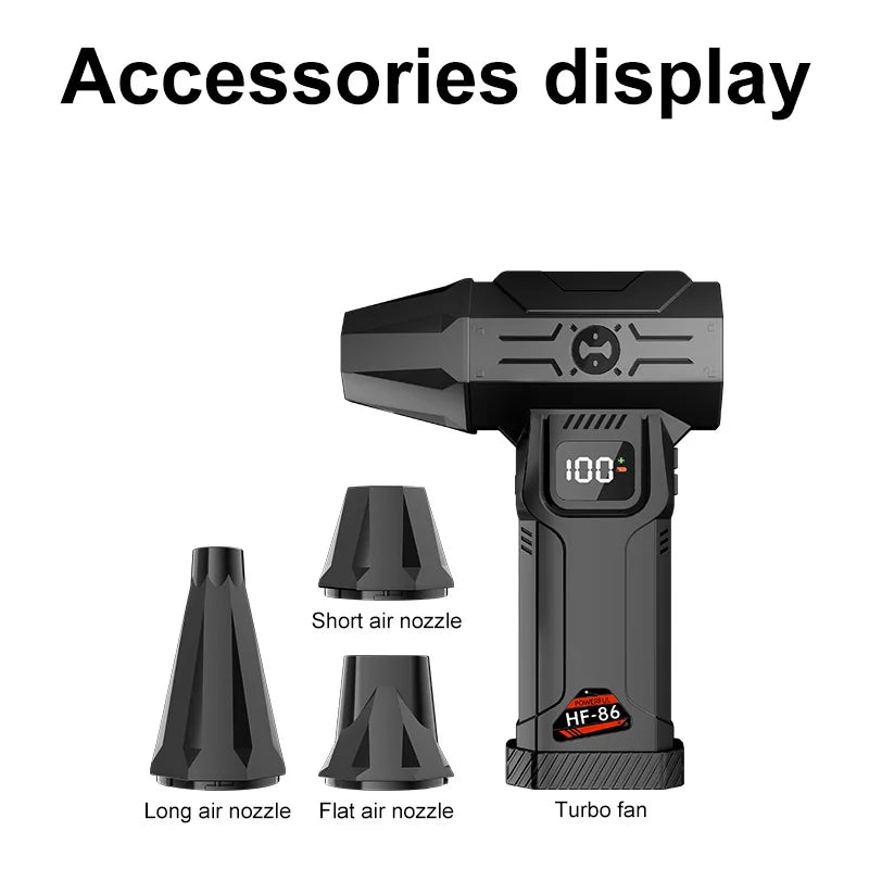 HFX-05 Powerful Turbo Fan, 700g Shock Pressure Brushless Motor, Portable Vacuum Cleaner, Cordless Compressed Air Dust Collector