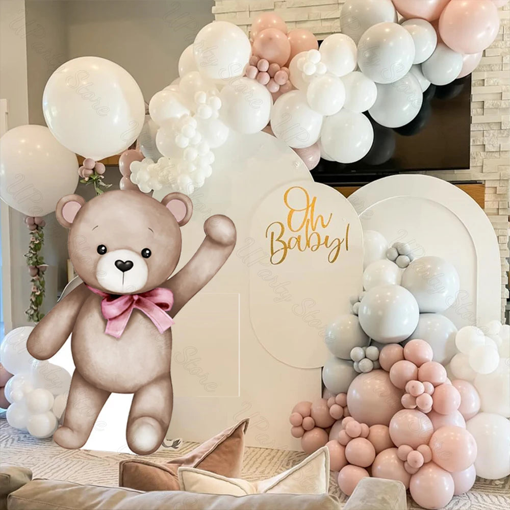 18/36inch Bear Cutout for  Shower Decorations We can Bearly Wait Bear Mosaic Board for Birthday Welcome  Backdrop Decor