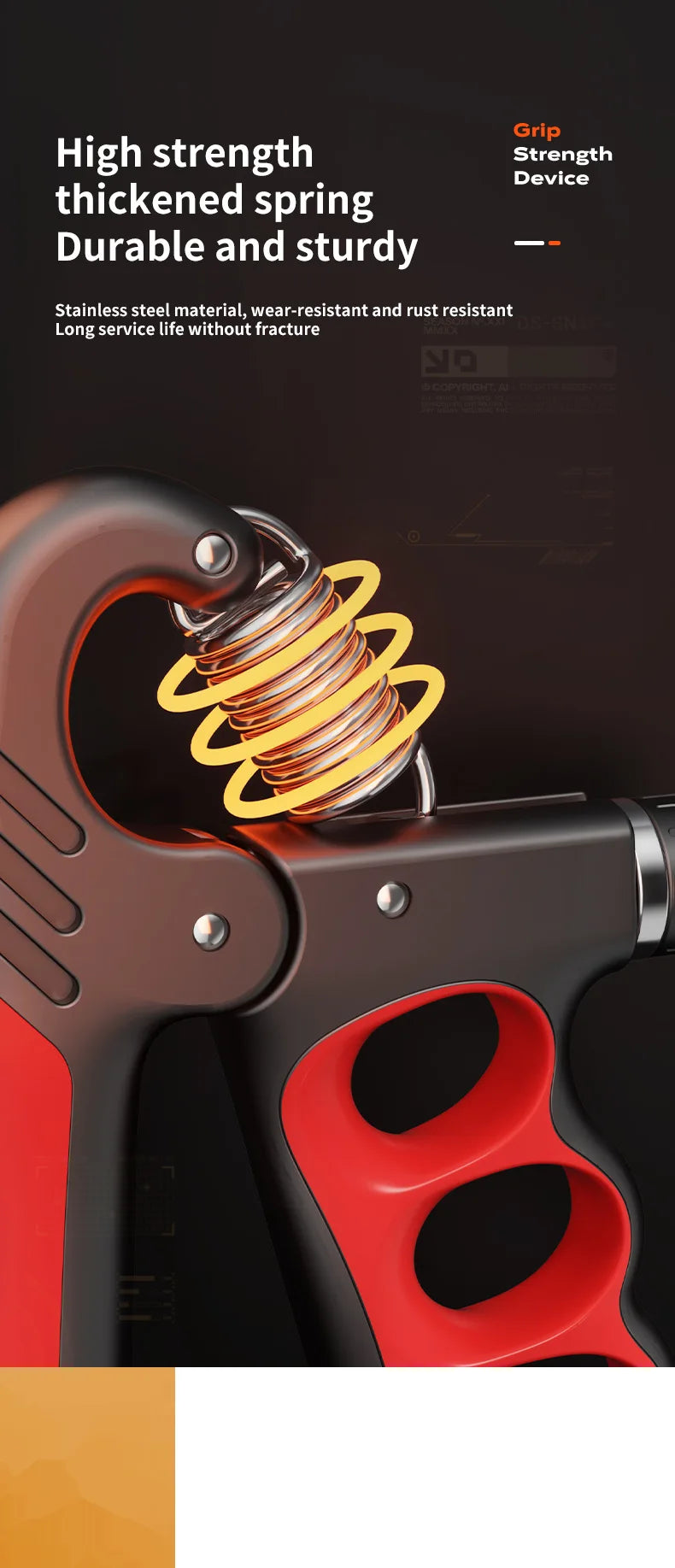 5-100kg Adjustable Grip Strength Gym Wrist Expander Hand Strengthener Muscle Hand Strength Exercise Recovery Fitness