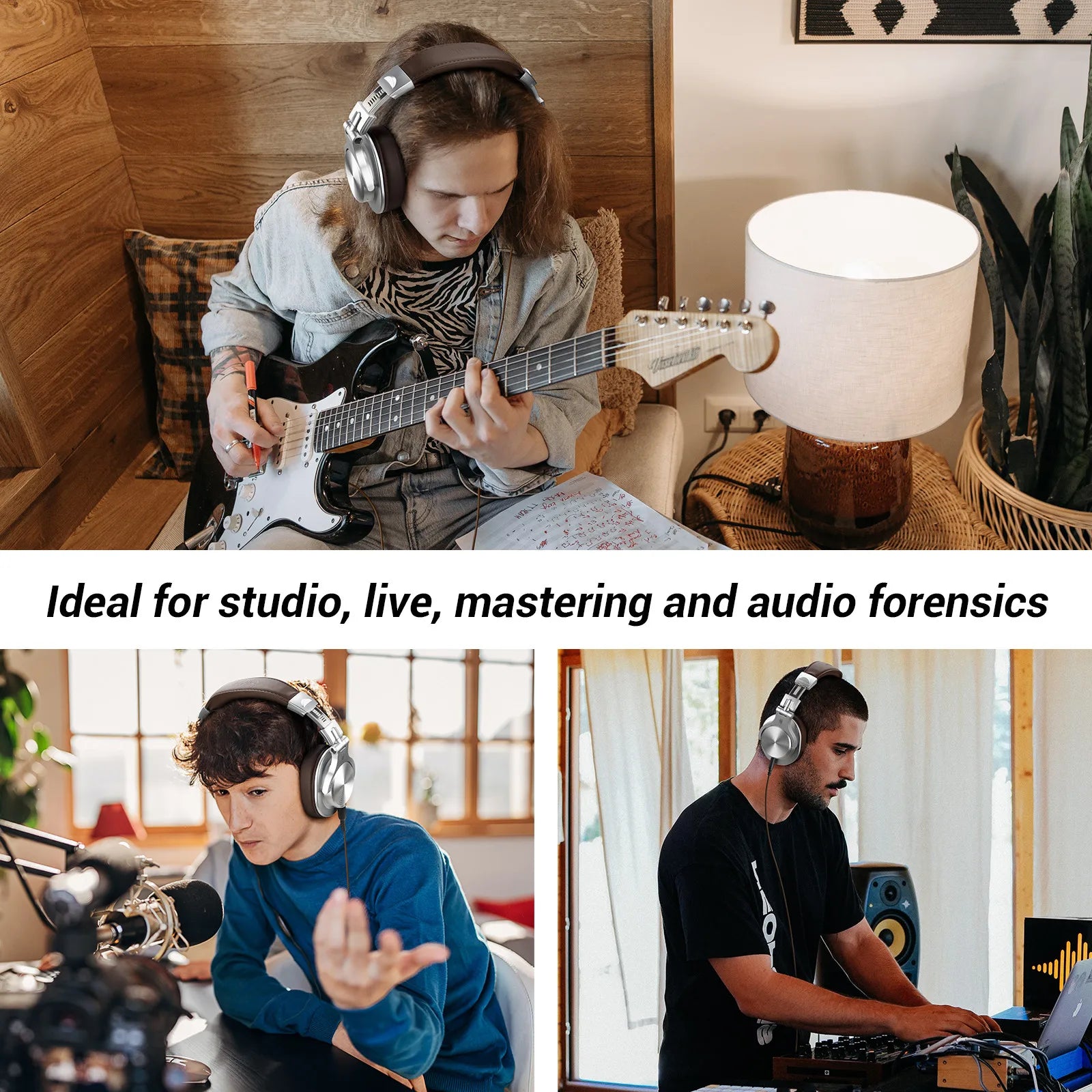 A70 Fusion Wired + Wireless Bluetooth 5.2 Headphones For Phone With Mic Over Ear Studio DJ Headphone Recording Headset