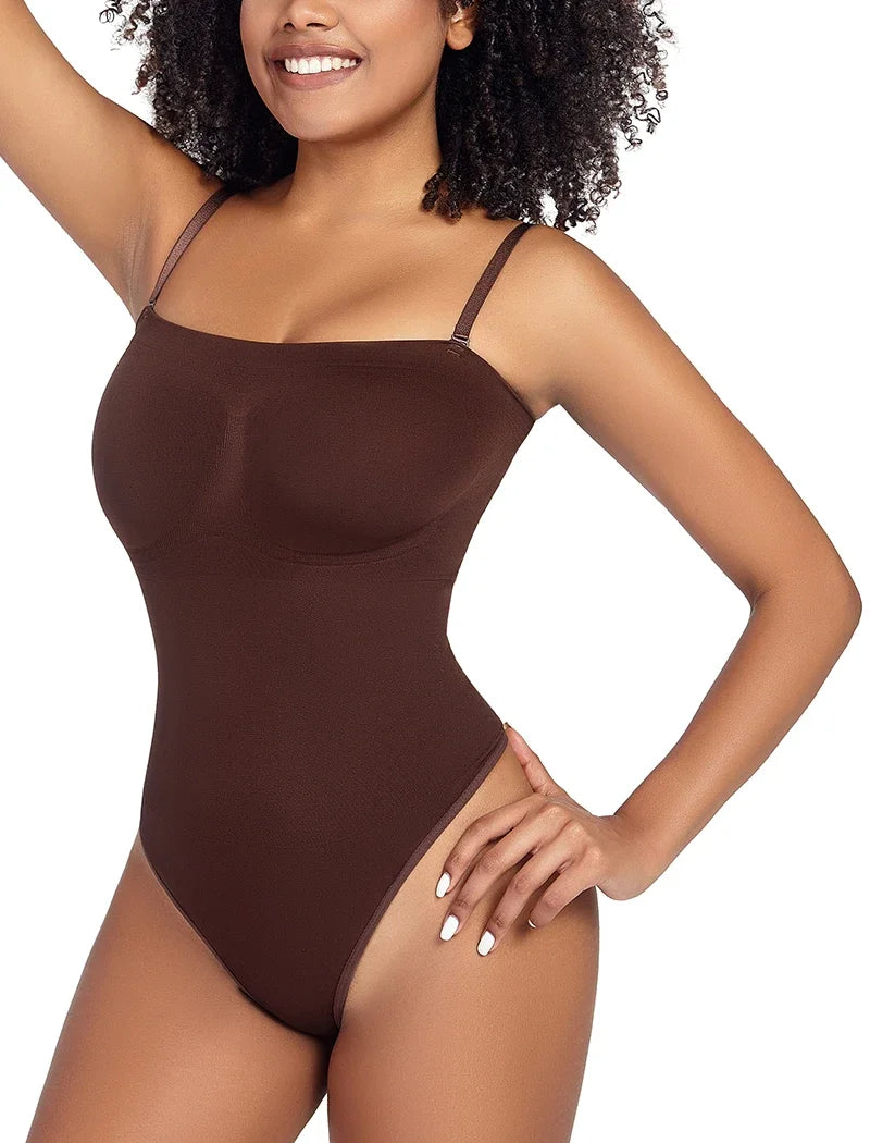Women Tummy Control Thong Bodysuit – Slimming Compression Shapewear