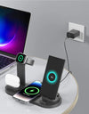 5 In 1 Wireless Charger Stand Pad For iPhone 15 14 13 Apple Watch Airpods Desk Phone Chargers Fast Charging Dock Station