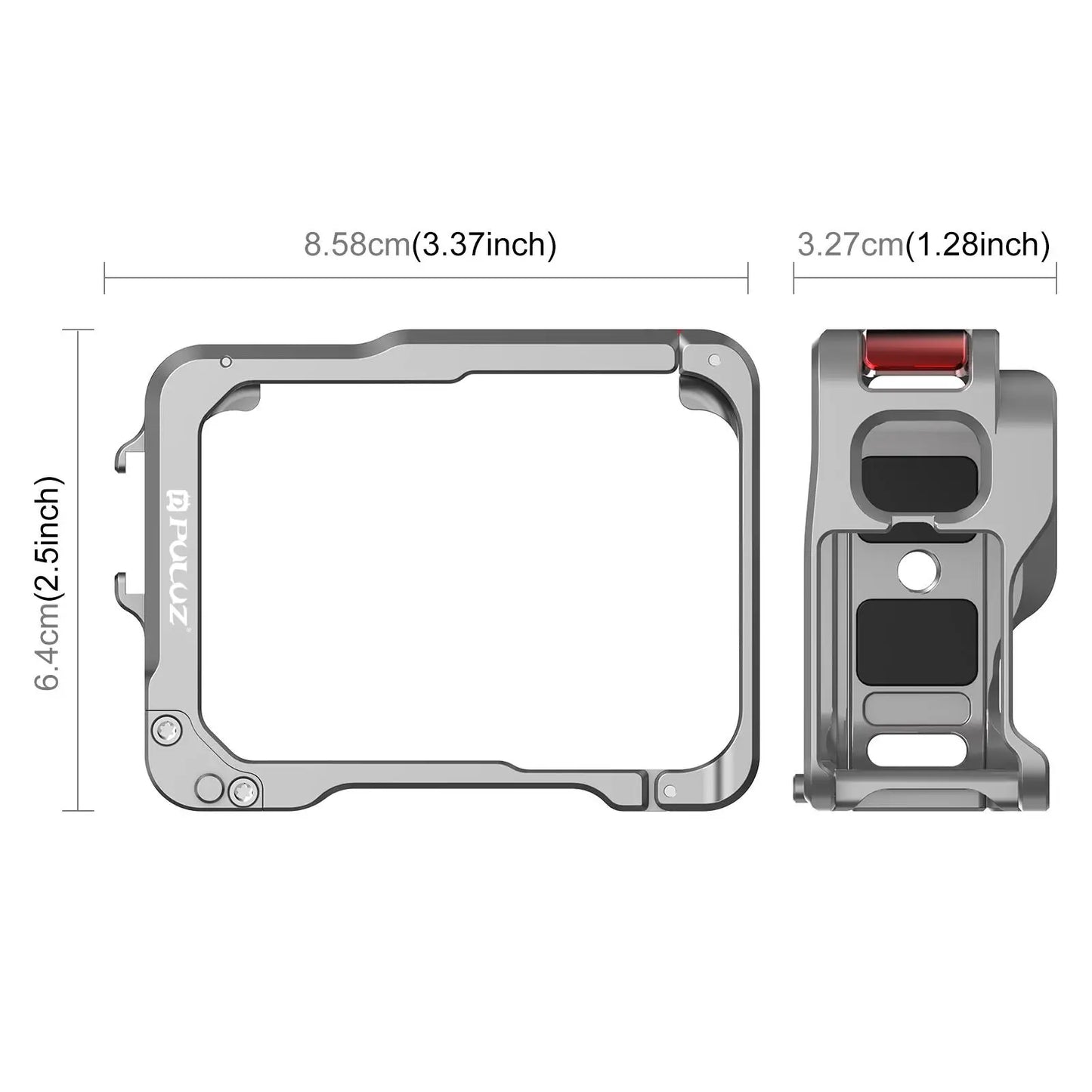 Aluminium Protective Camera Cage with Dual Cold Shoe Mounts for Insta360 Ace Pro 2