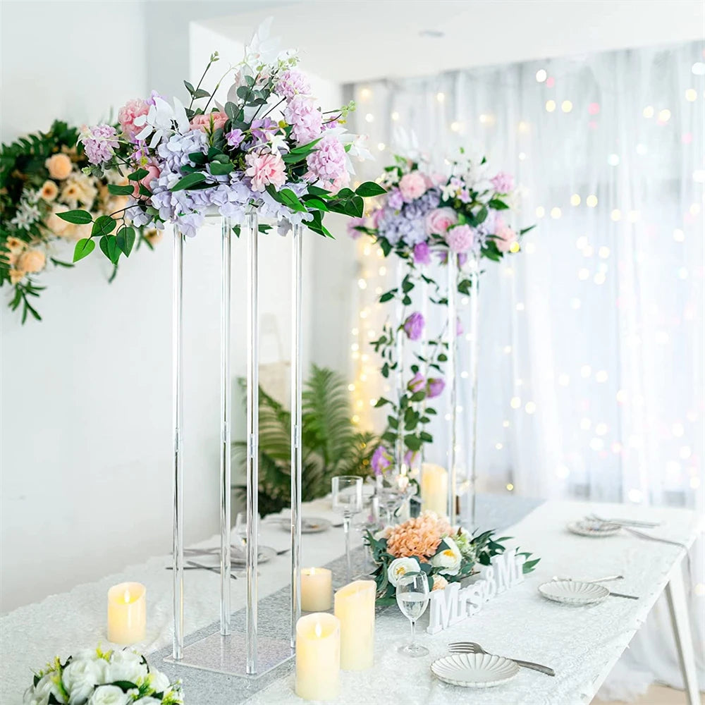 Wedding Centerpieces Acrylic Vases Flowers Stand for Birthday Party Tables Decorations Window Display Rack Cake Stand Home Decor