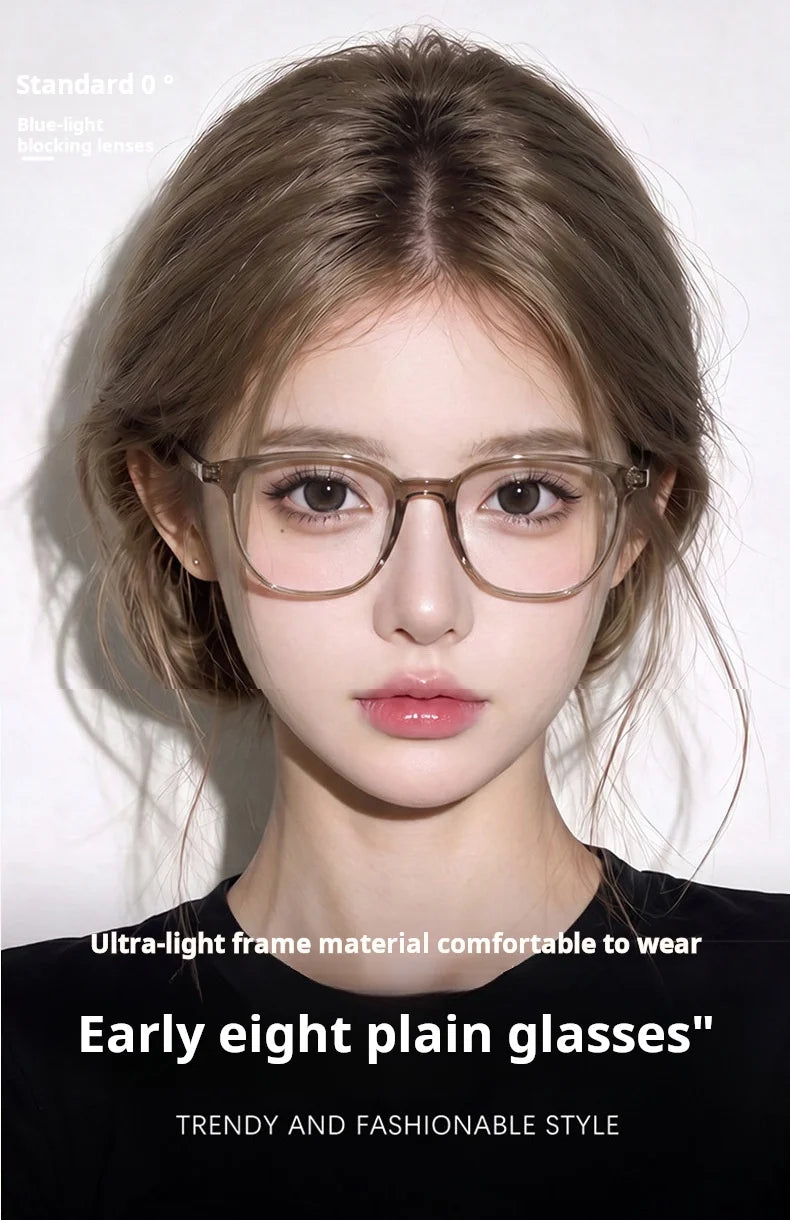 Retro Square Blue Light Blocking Progressive Multifocal Prescription Glasses