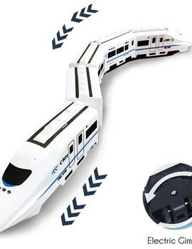 DIY Simulation High Speed Railway Train Toy Car Electric Sound Light Model Train Educational Toys for Boys Girls Gift