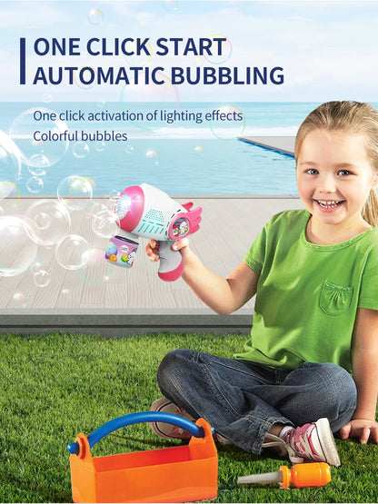 Cartoon Shape Fully Automatic Continuous Foaming Handheld Electric Bubble Gun (Battery And Bubble Liquid Not Included)