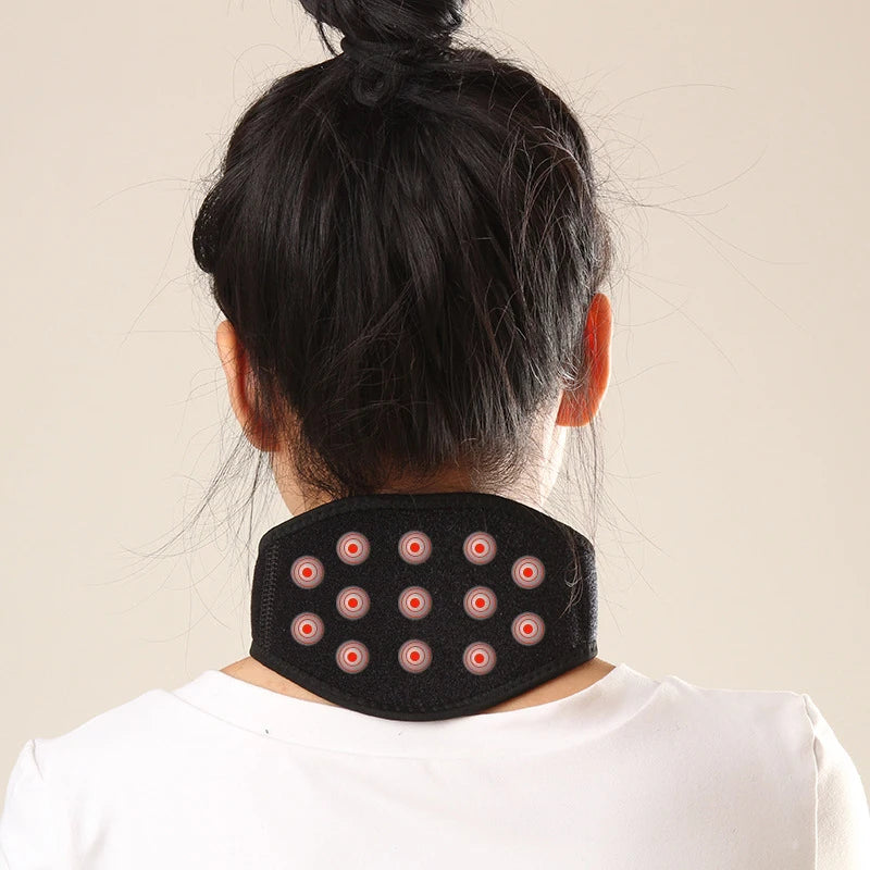 7/9/13pcs Magnetic Self-heating Neck Brace Tourmaline Infrared Therapy Pain Relief Cervical Protection Neck Support Belt Neck