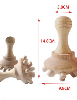 Wood Therapy Massage Tool Lymphatic Drainage Massager Anti Cellulite Fascia Massage Roller for Full Body Muscle Pain Relief