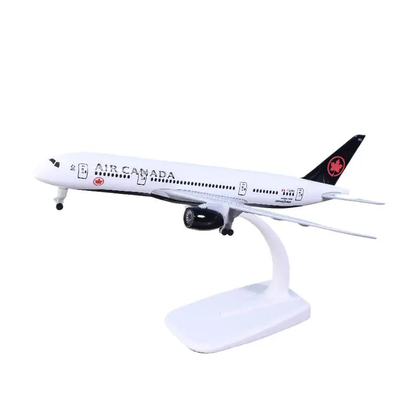 1 Set Alloy Metal Air Canada Airlines B787 Airways Diecast Airplanes Building Kit With Wheels 20cm Plane Model Toy