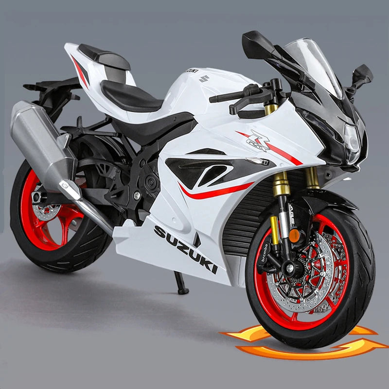 Diecast Suzuki GSX 1000R Racing Motorcycle Model 1 to 9 Scale