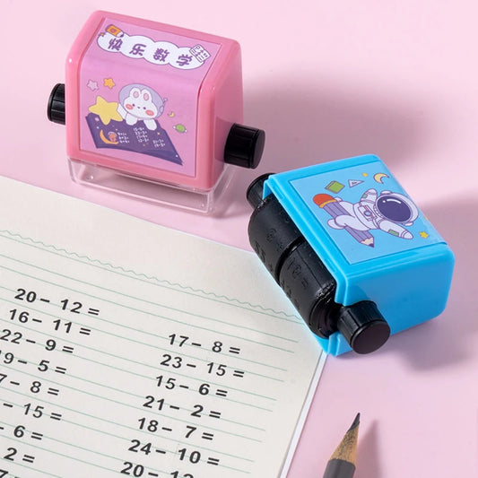 Roller Style Seal Addition And Subtraction Seal Arithmetic Artifact Digital Teaching Practice Question Seal Math Wheel Stamp