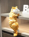 Simulation cat plush Doll Realistic Cute Cat Furry Hanging Ornaments Car Decoration Stuffed Animals Sculptures creative gift