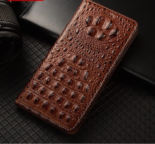 Luxury Genuine Leather Wallet Flip Case for Samsung Galaxy S26 / S25 / S24 / S23 / S22 / S21 / S20 Ultra, Plus, FE – Magnetic Kickstand Vintage Business Cover