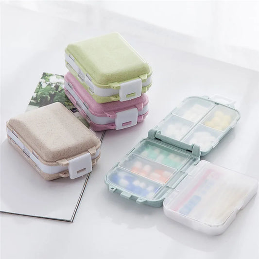 Mini Portable Medicine Box High Beauty Travel for Seven Days Multi Grid Split Package Pills Tablets Sealed Storage Box