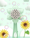 Children's Sunflower Bubble Toy Handheld Bubble Boy Girl Outdoor Gift Toy (excluding Bubble Liquid And Battery)