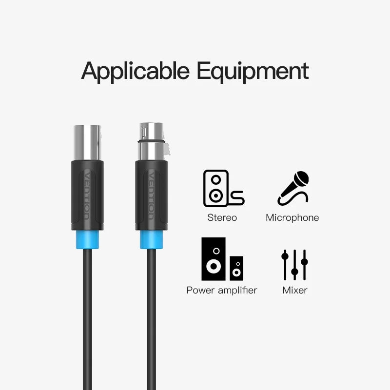 XLR Cable Karaoke Microphone Sound Cannon Cable Plug XLR Extension Mikrofon Cable for Audio Mixer Amplifiers XLR Cord