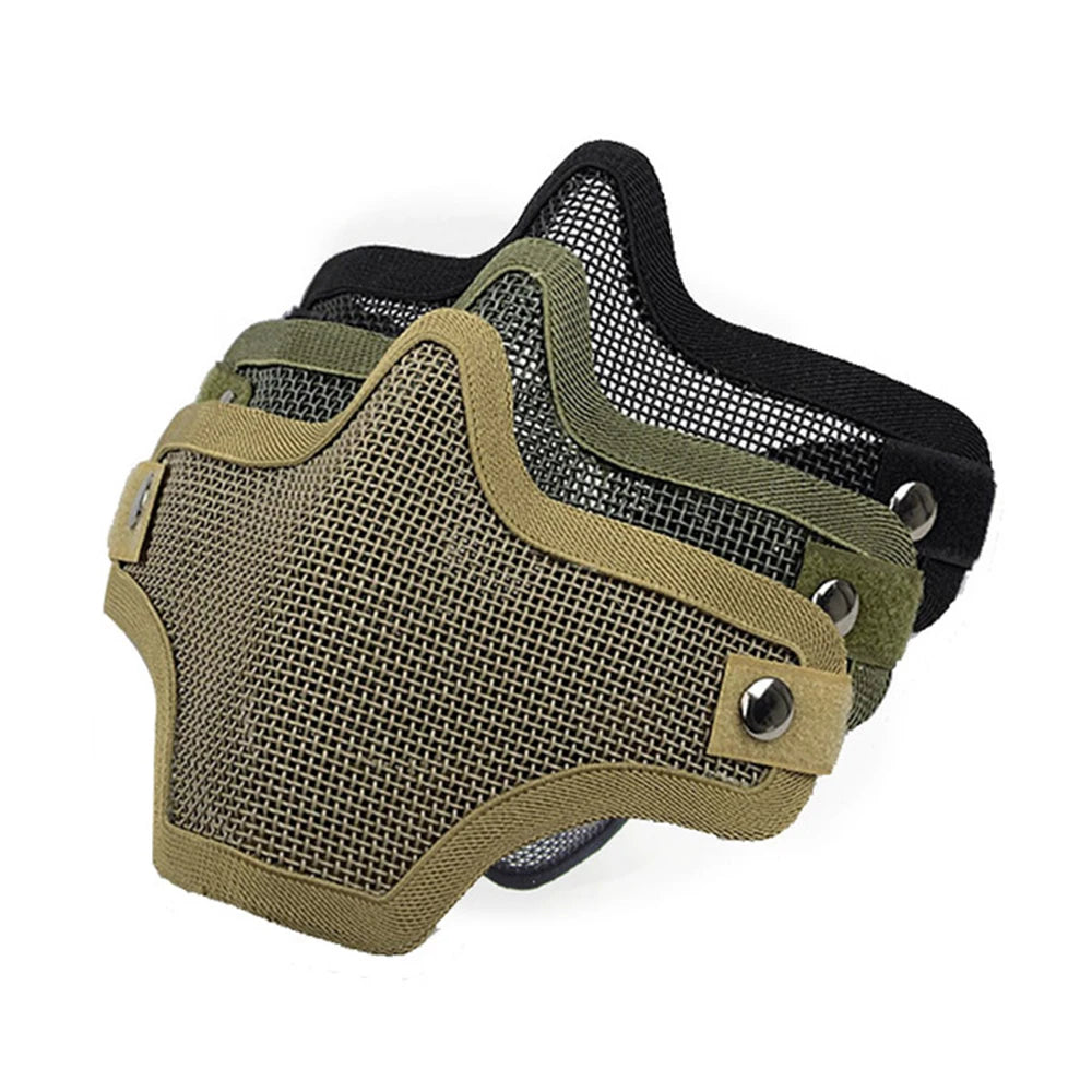 Tactical Airsoft Mask Outdoor Hunting Metal Wire Mesh Protective Mask BB  Shooting Paintball Accessories