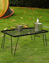 Foldable Camping Table, Outdoor Barbecue Iron Table, Tea Cooking, Picnic Backy Mini Desk, Portable Aluminum Alloy