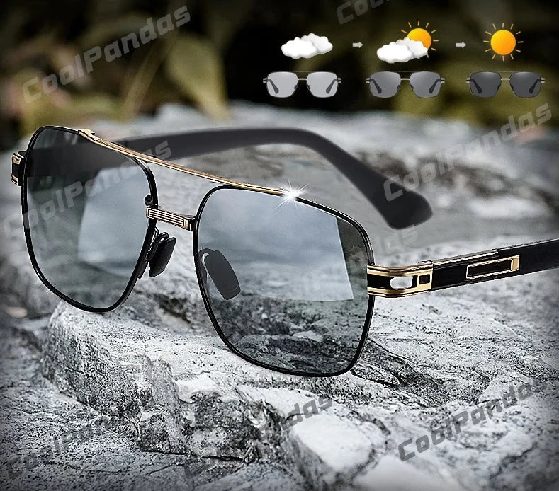 UV400 Polarized Photochromic Driving Sunglasses for Men and Women