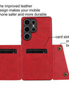 Multi Card Holders Wallet Case for Samsung S25 S24 S23 S22 Ultra Leather Back Phone Cover Cases
