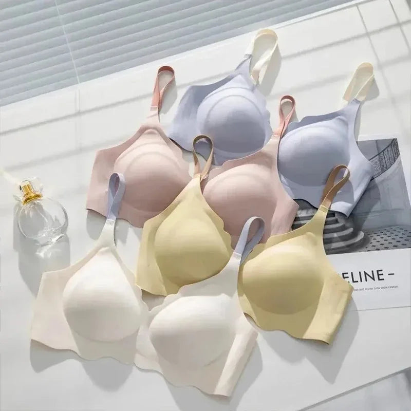 Womens Seamless Wireless Push Up Bralette