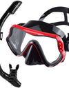 Dry Snorkel Set Diving Mask For Adults Tempered Glass Professional Panoramic Snorkeling Gear Swimming Training Snorkel Kit