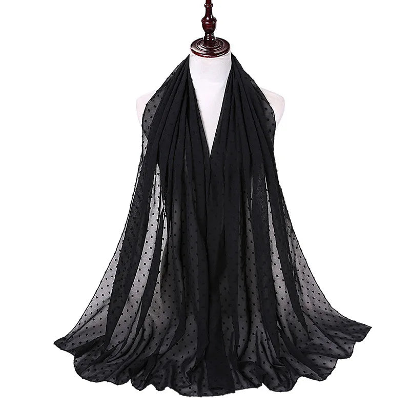 70*175cm Muslim Chiffon Hijab Shawls Scarf Women Solid Color Head Wraps Women Hijabs Scarves Ladies Foulard Femme Muslim Veil