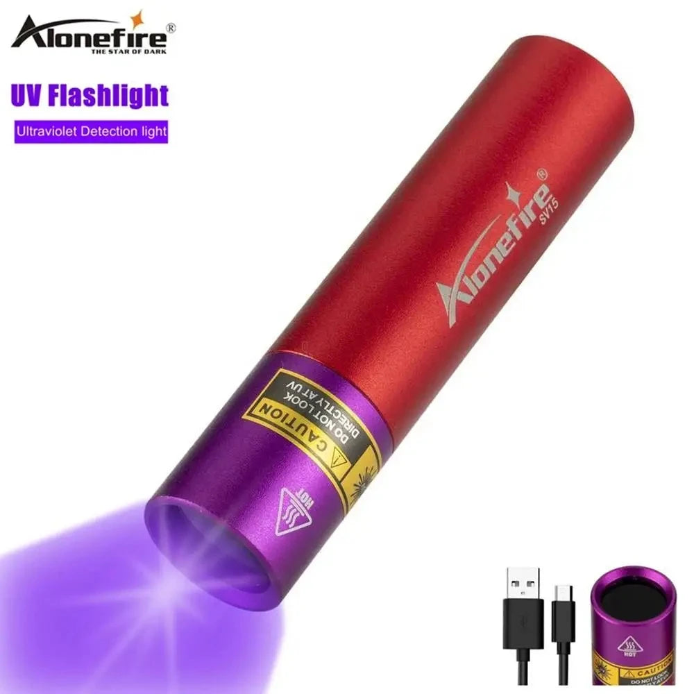 365nm UV Rechargeable Blacklight Flashlight For Detection
