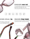 Magnetic Clip On Cat Eye Sunglasses for Women 2 in 1 Anti Blue Light Computer Glasses