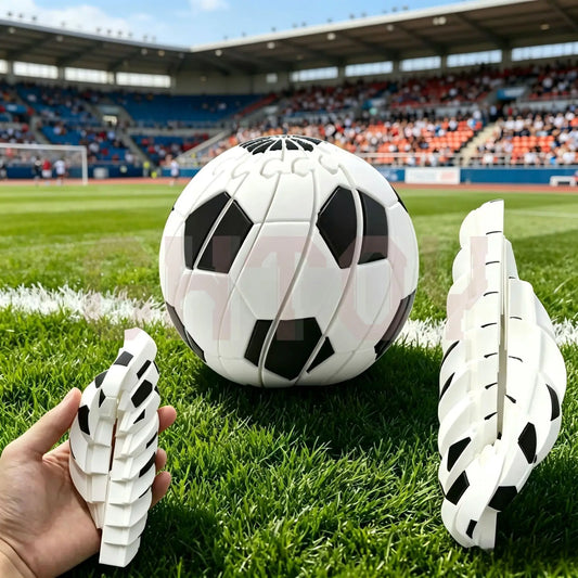 3D Printed Transforming Soccer Ball Fidget Toy Stress Relief Desk Ornament