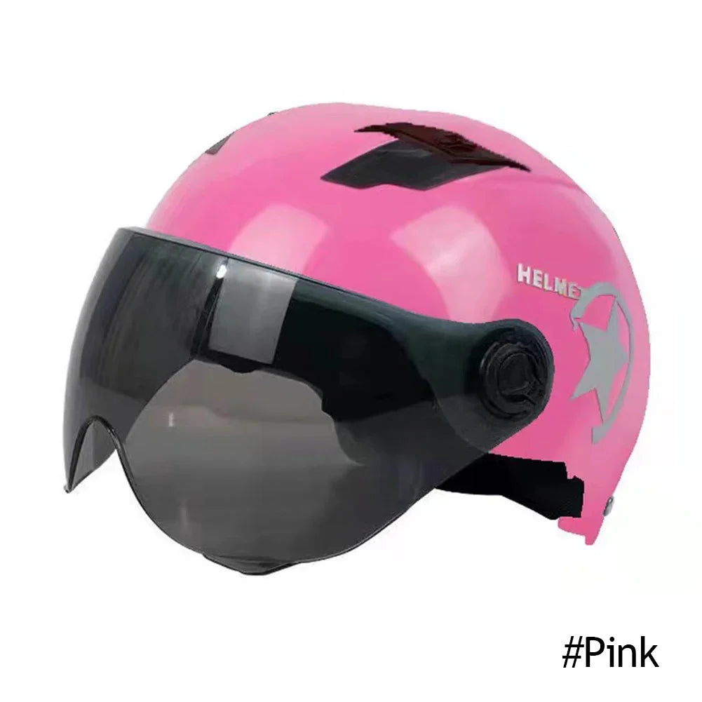 Cyclist Helmet Bicycle Helmet  Anti-UV Helmet Electric Motor Car Scooter Bike Open Face Half Helmet for Men Women