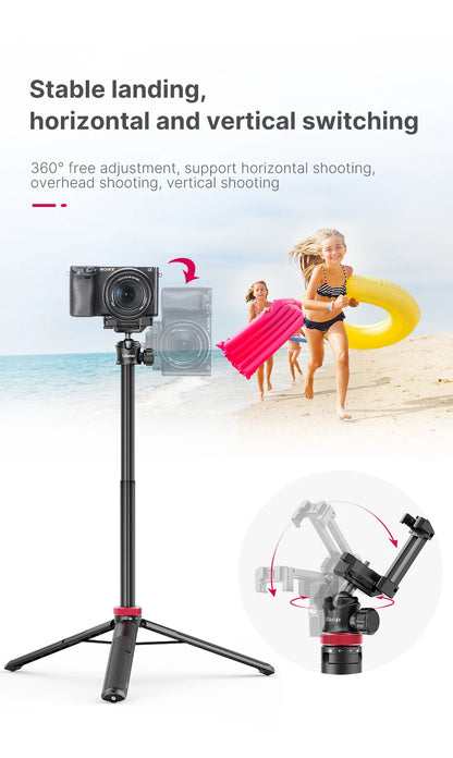 Tripods Smartphone Vlog Tripods With Cold Shoe Phone Mount Holder For Mobile Tripod Camera Portable SLR