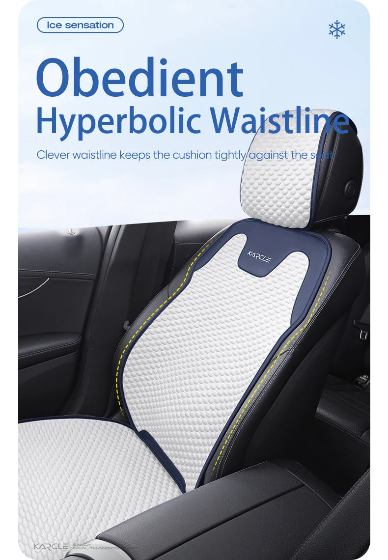 Summer Ice Silk Car Seat Covers Universal Front Rear Car Seat Cushion Auto Protect Mat Cooling Breathable Anti-slip Car Cover