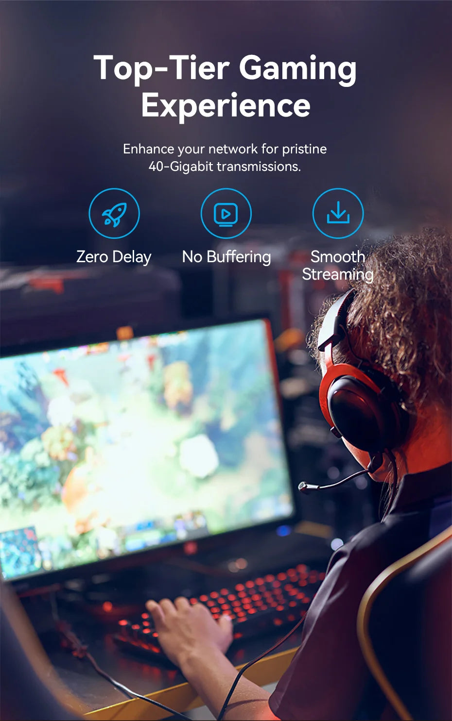 CAT8 Ethernet Cable 40Gbps 2000MHz 360 Degree Rotate CAT 8 Networking Internet Lan Cord for PC PS 4 Router RJ45 Cable