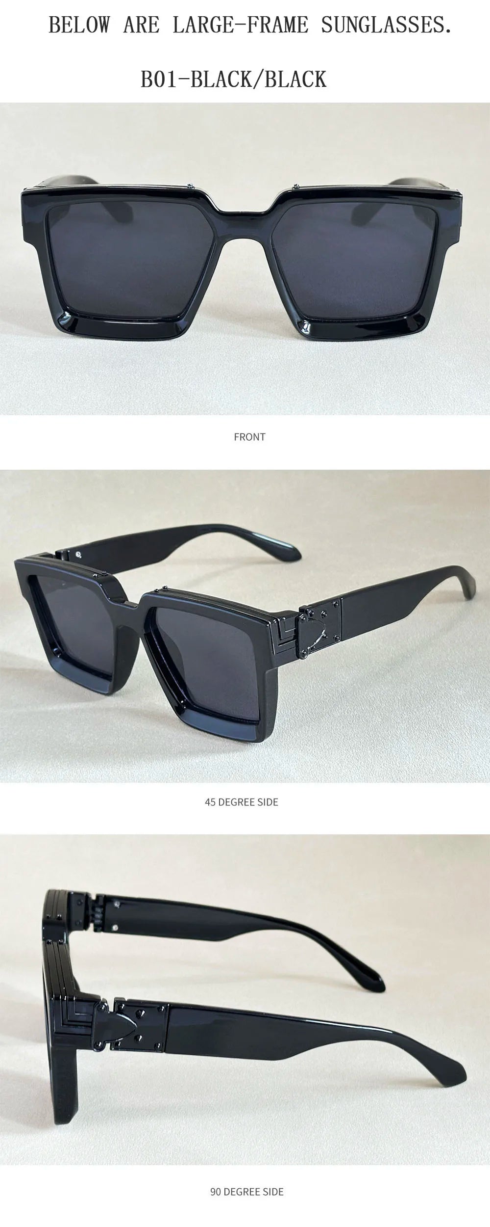 Retro Square Millionaire Sunglasses With UV400 Protection