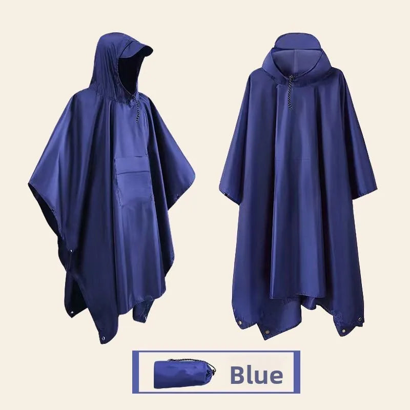 Tactical Waterproof Rain Poncho for Camping Hiking Cycling and Fishing