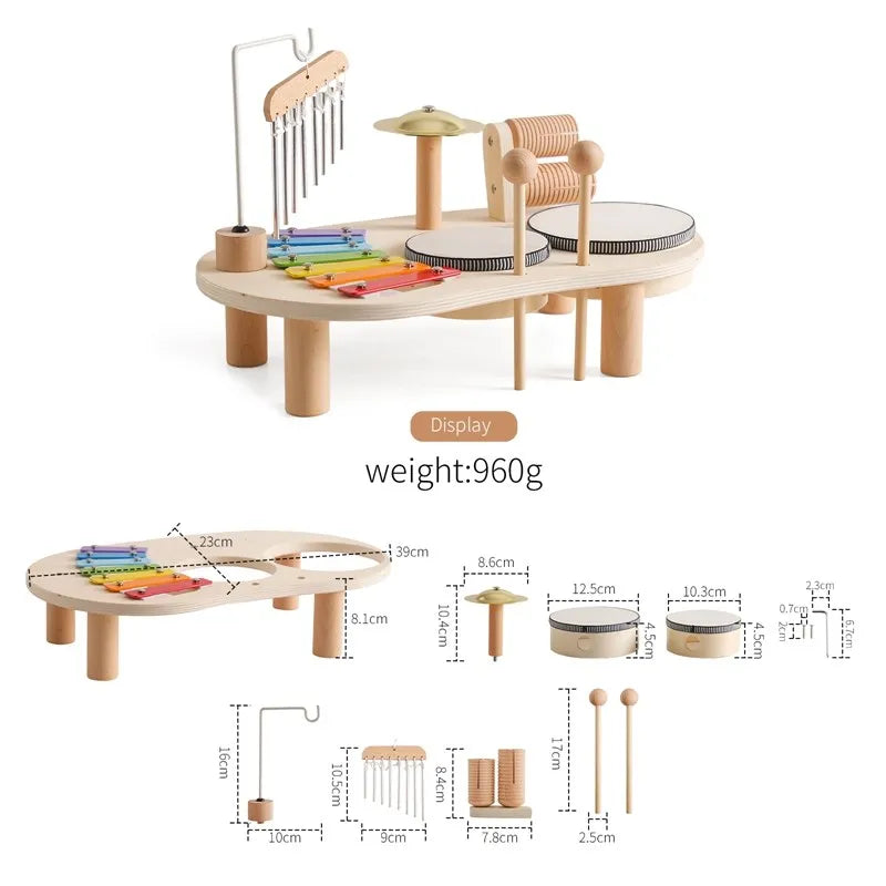 Baby Wooden Montessori Toys Playing House Afternoon Tea Set Model Puzzle Toys For Baby Birthday Toy Numbers Blocks Learning Toy