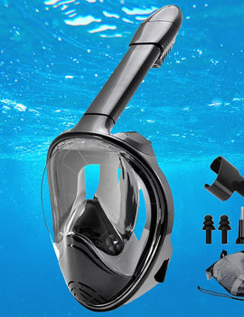 Full Face Snorkel Mask with Detachable Camera Mount,Snorkeling Swimming Diving Mask Wide View Anti-Fog Anti-Leak for Adult Youth